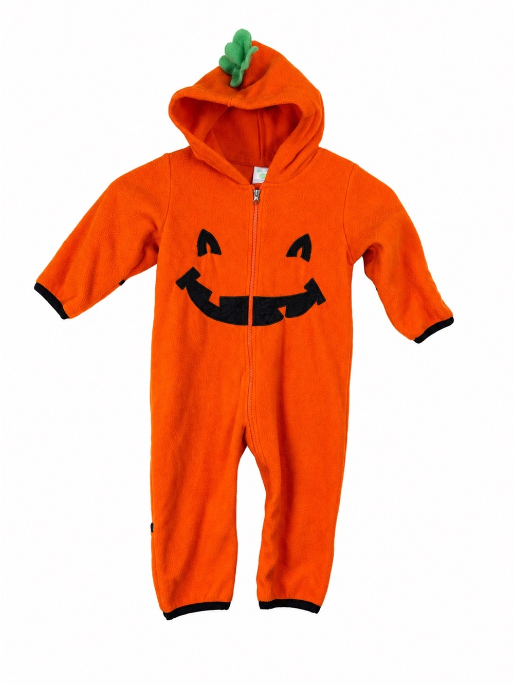 Cuddle Club 12-18 month Toddler Orange Pumpkin Hooded Fleece One Piece Halloween